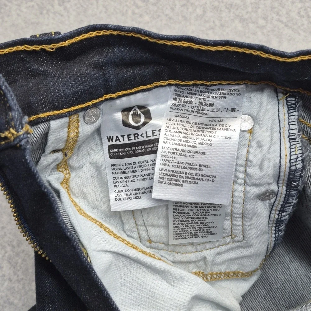 Levis 519 Jeans Mens 30x34 Hi-Ball Extreme Skinny Dark Stretch Denim Grunge
